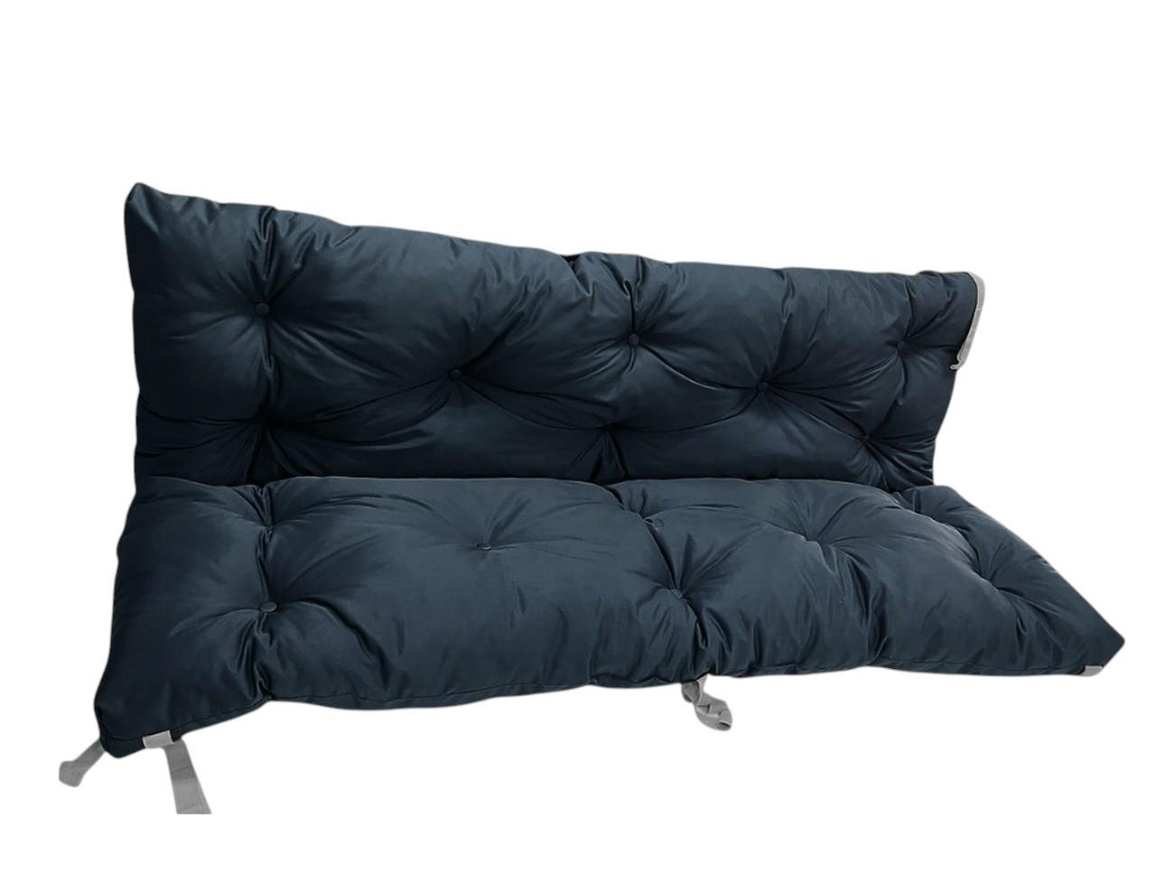 Комплект мягких матрасов на садовые качели с каретной стяжкой 190х60х60 см Графитовый - фото 1 Комплект мягких матрасов на садовые качели с каретной стяжкой 190х60х60 см Графитовый - фото 1