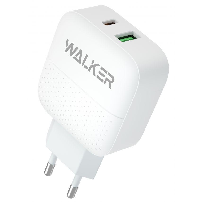 Сетевое зарядное устройство Walker WH-37 PD/3,0A+QC 3.0/3,4A/18W White