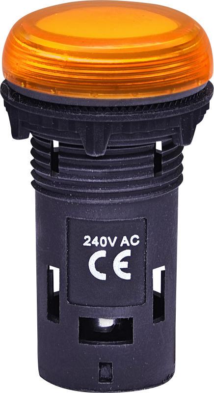 Лампа сигнальная ETI ECLI-240A-A 22 мм матовая LED 240 V AC Оранжевый (4771234)