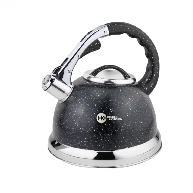 Чайник зі свистком гранітний з двошаровим дном з нержавіючої сталі 3,5 л (2549772483) - фото 5 Чайник зі свистком гранітний з двошаровим дном з нержавіючої сталі 3,5 л (2549772483) - фото 5