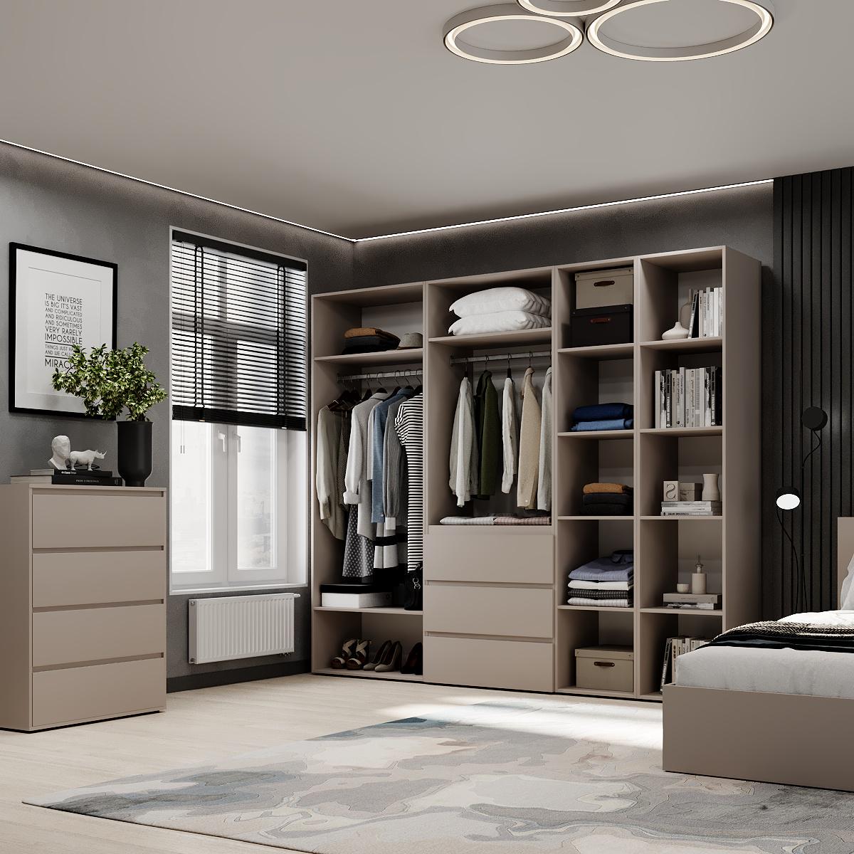 Шкаф распашной комбинированный ART IN HEAD №14 Light 2400x500x2200 мм Кашемир (GALTK01414000000) - фото 4