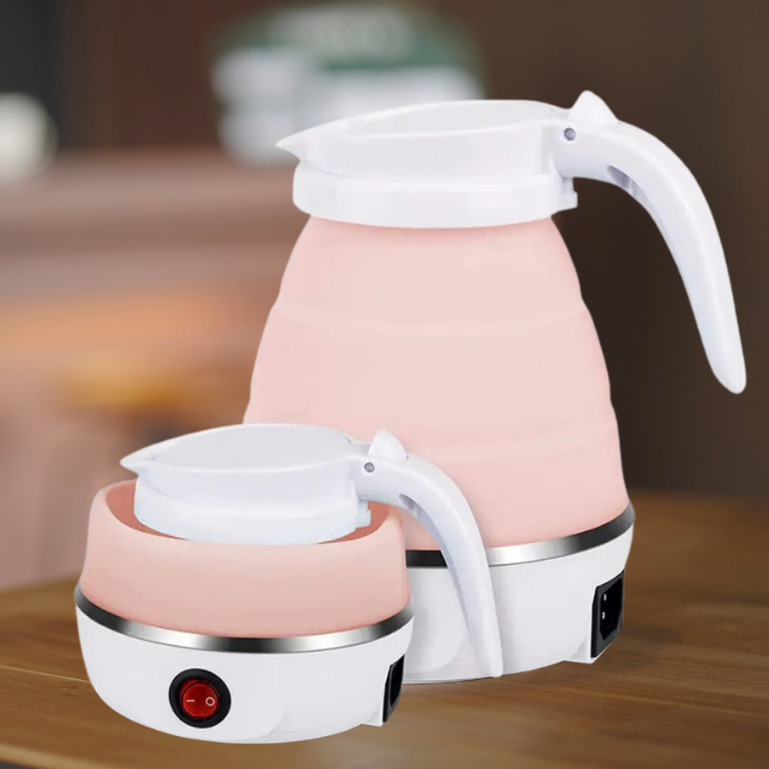 Электрочайник дорожный Electric Kettle EK-2354 силиконовый складной Розовый (EK-2354р) - фото 3