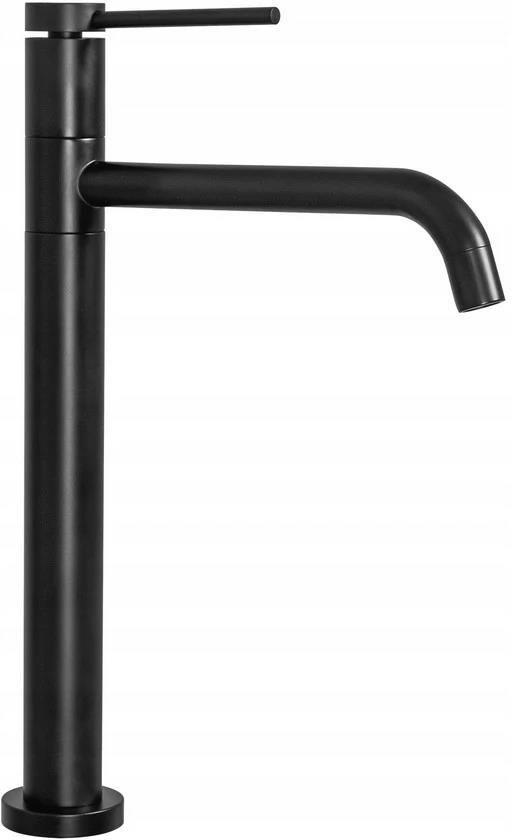 Смеситель для умывальника Rea Lugano высокий Черный (Reab5001)