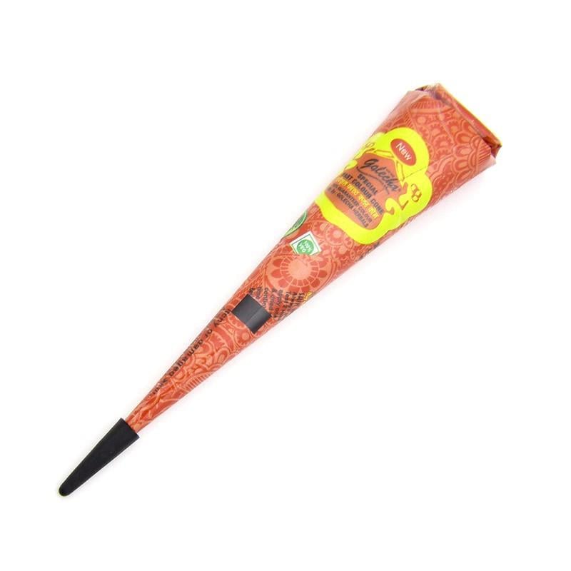 Хна для росписи тела Golecha в конусе 25 мл Оранжевый