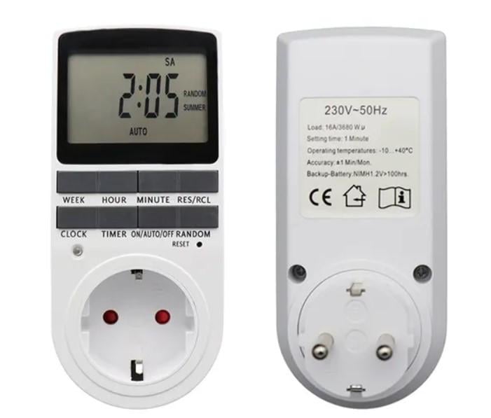 Розетка Timer Socket KWE-TM02-EU 8747 с таймером электронная недельная - фото 3