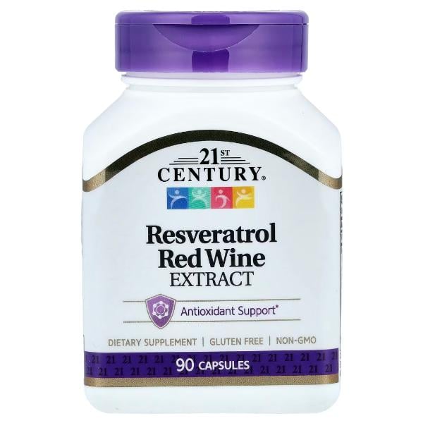 Ресвератрол 21st Century Resveratrol Red Wine Extract 90 капс. (000027337)
