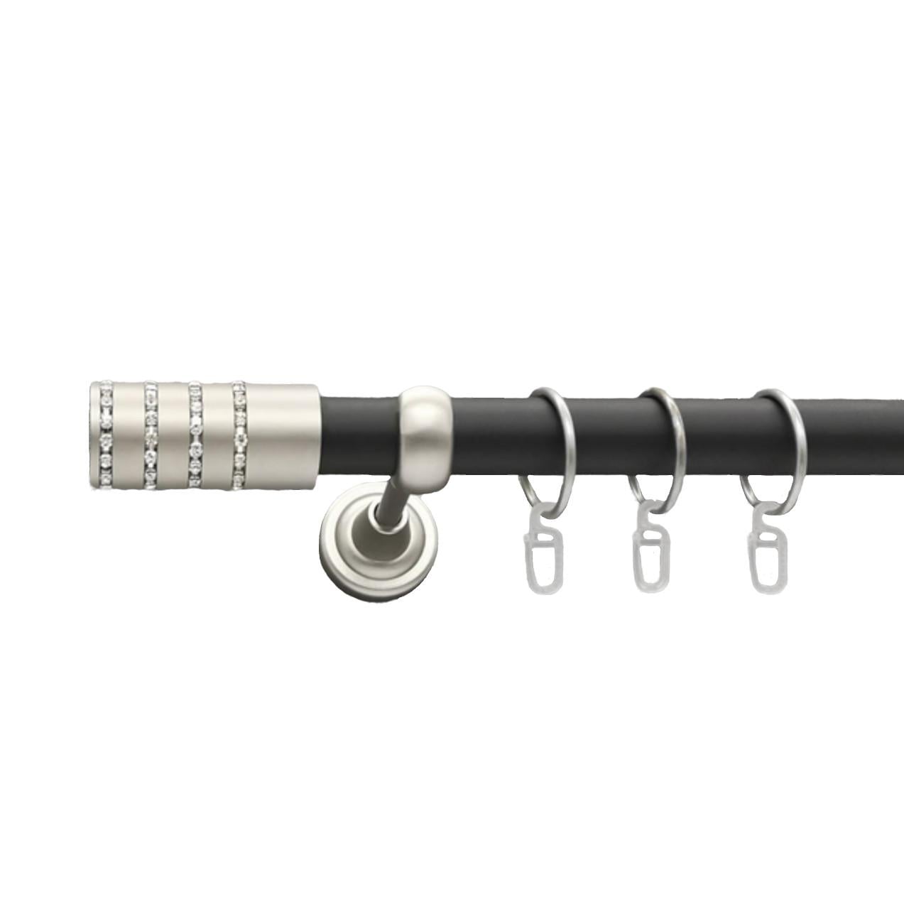 Карниз металлический Orvit Барамелла однорядный 19 мм 320 см Сатин/Черный (009-2704)