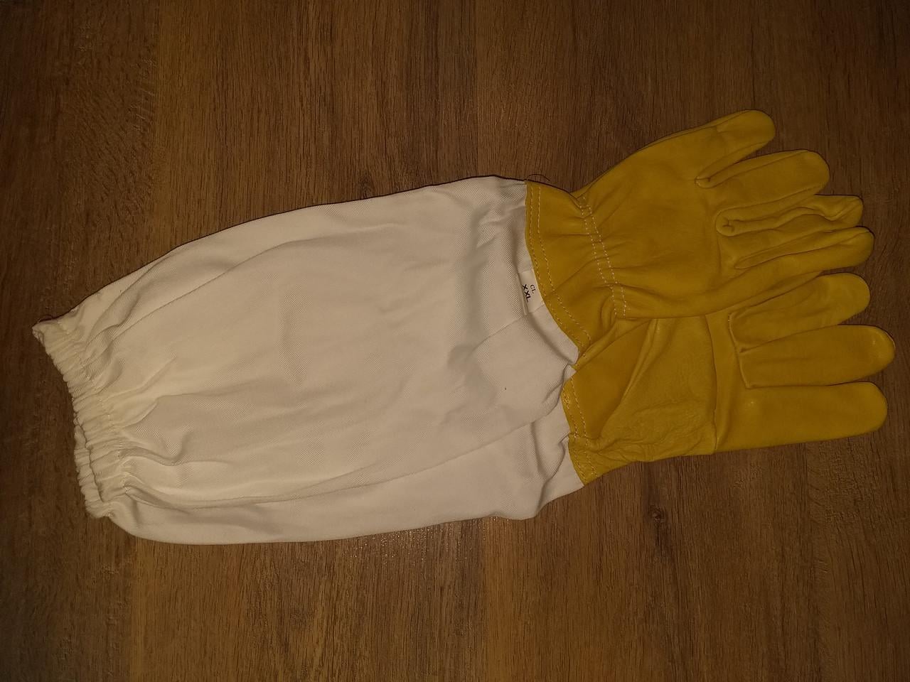 Перчатки пчеловода кожаные с нарукавниками.Рукавицы пасечника.