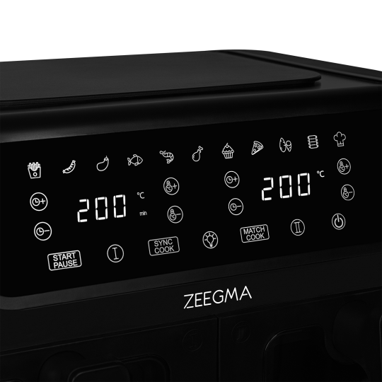 Аэрофритюрница Zeegma Dual 9 л Black (59093) - фото 12