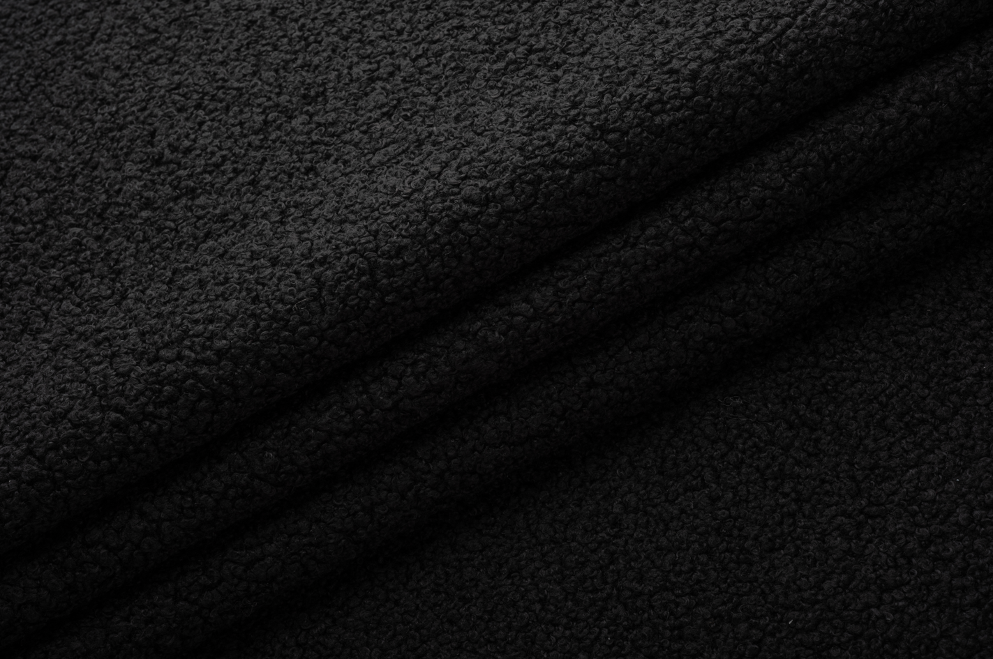 Ткань для мебели Exim Textil Букле Альпака 99 Черный (2412)