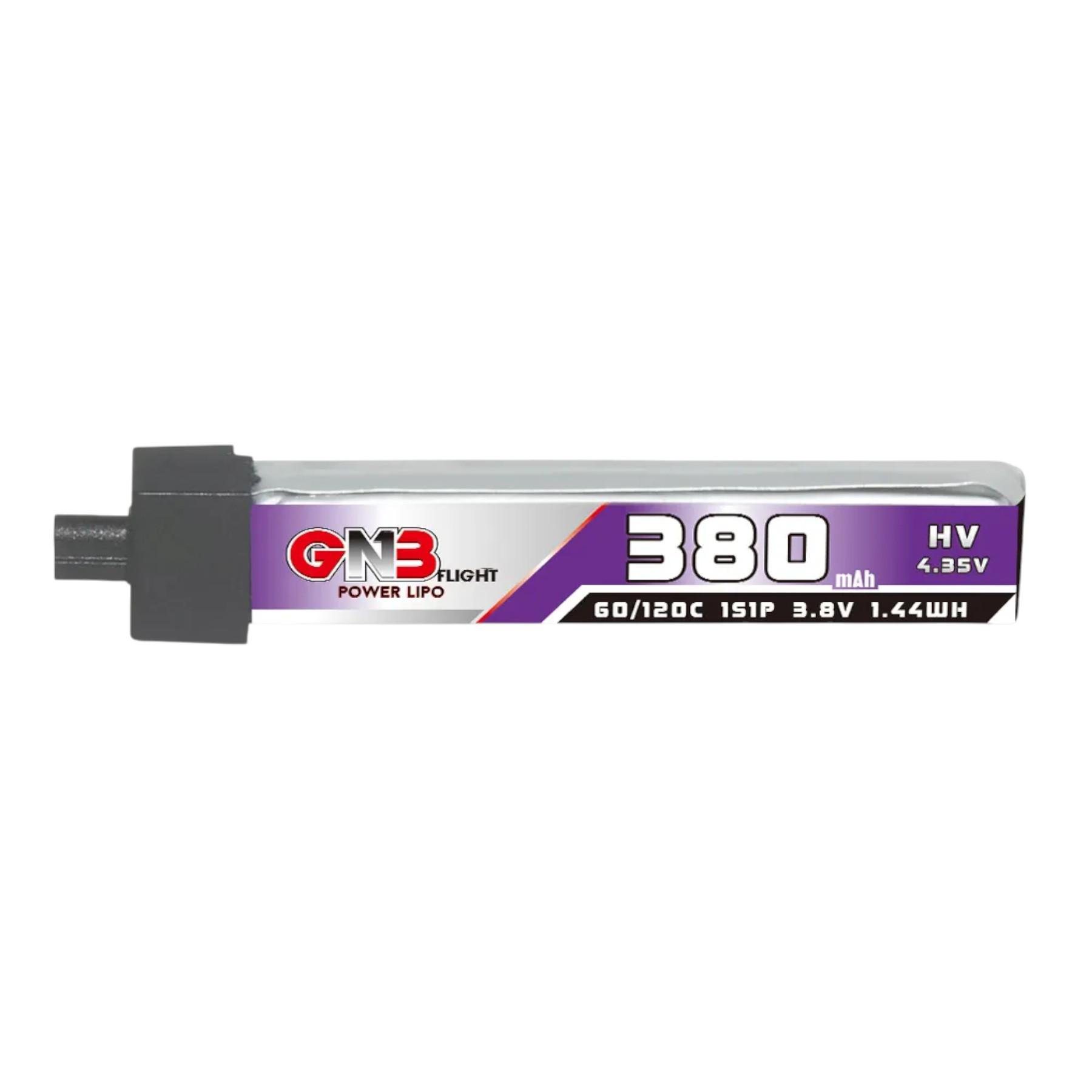 Аккумулятор Gnb для 1s дронов 380 mAh 3,8V 1S 60C LiPo HV BT2.0 (115317)