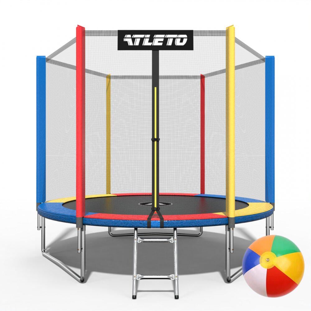 Батут Atleto сеткой/мячиком 183 см Multikolor (4131)