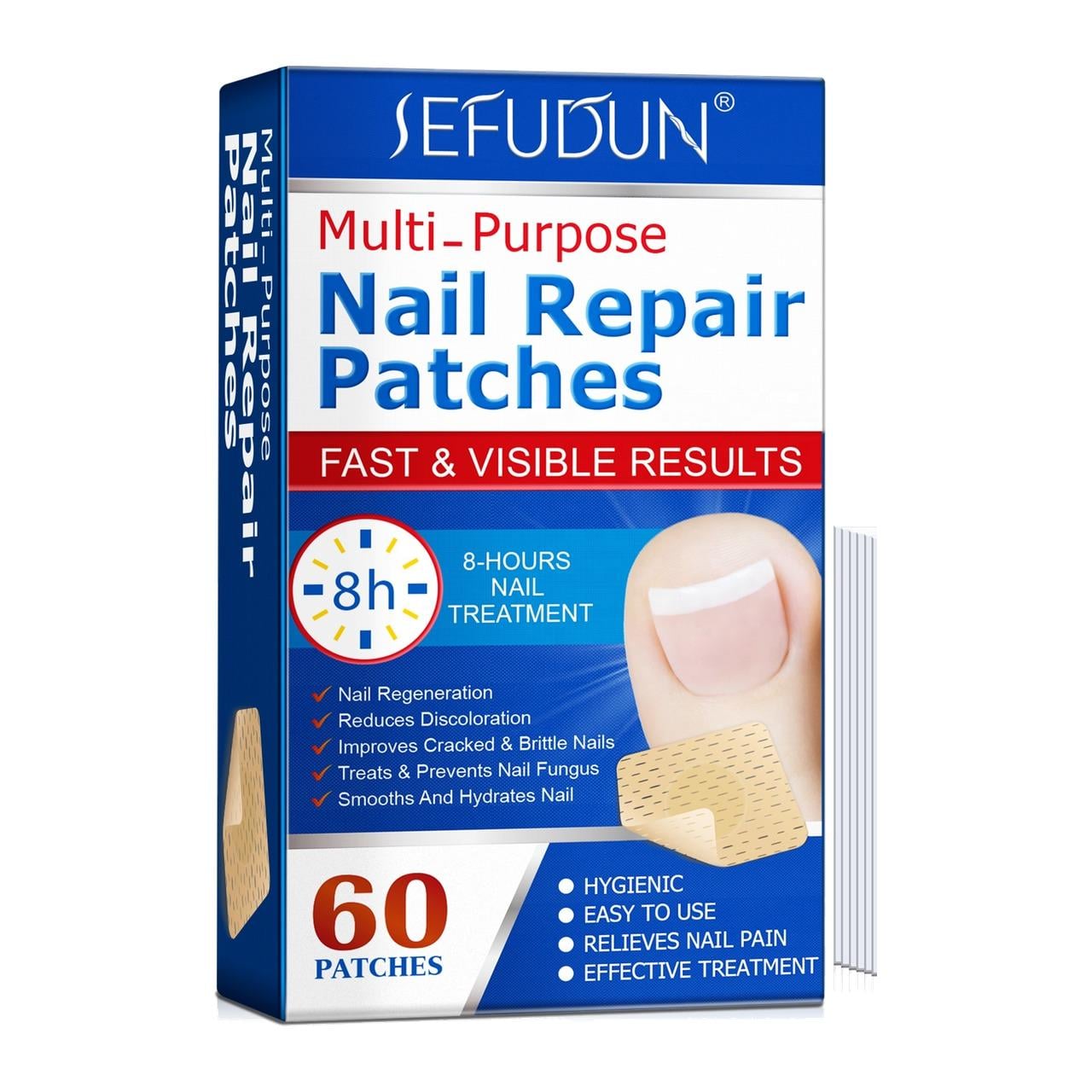 Патчи для ухода за ногтями SEFUDUN Multi-Purpose Nail Repair Patches ночные 60 шт. (НФ-00000282)