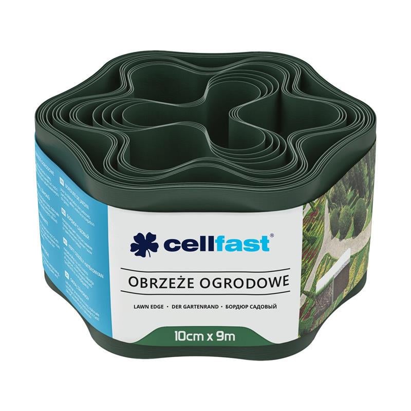 Бордюр газонний Cellfast 10 см x 9 м Темно-зелений (30-021H)