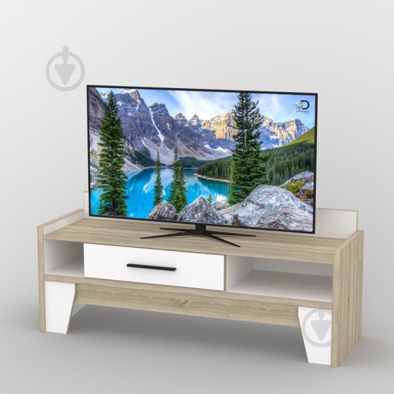 Тумба під телевізор Тиса ТВ-311 Дуб сонмоа Білий