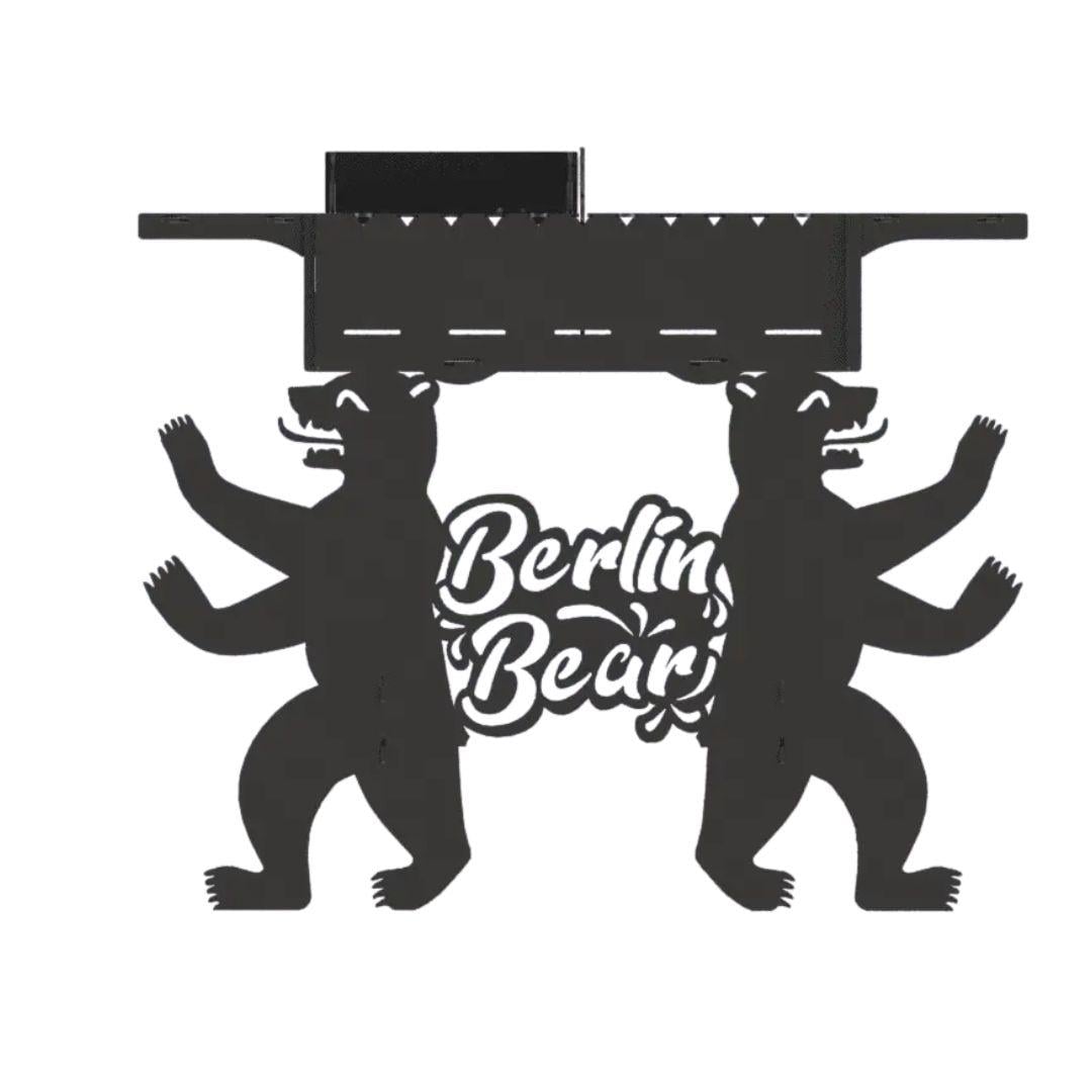 Мангал-гриль Carino Berlin Bear металл 3 мм без покрытия/разборный с грилем 1014х333х964 мм (36485039)
