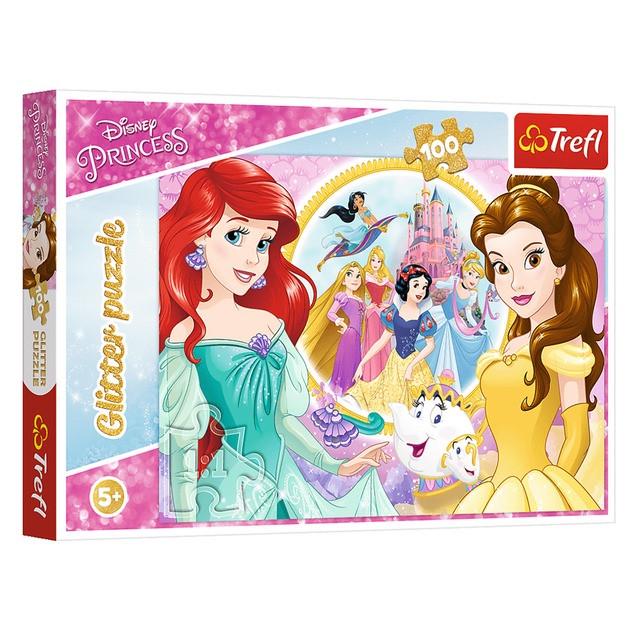 Пазли Trefl Глітерні Прогулянка Дісней Принцеси 100 ел. (5900511148190)