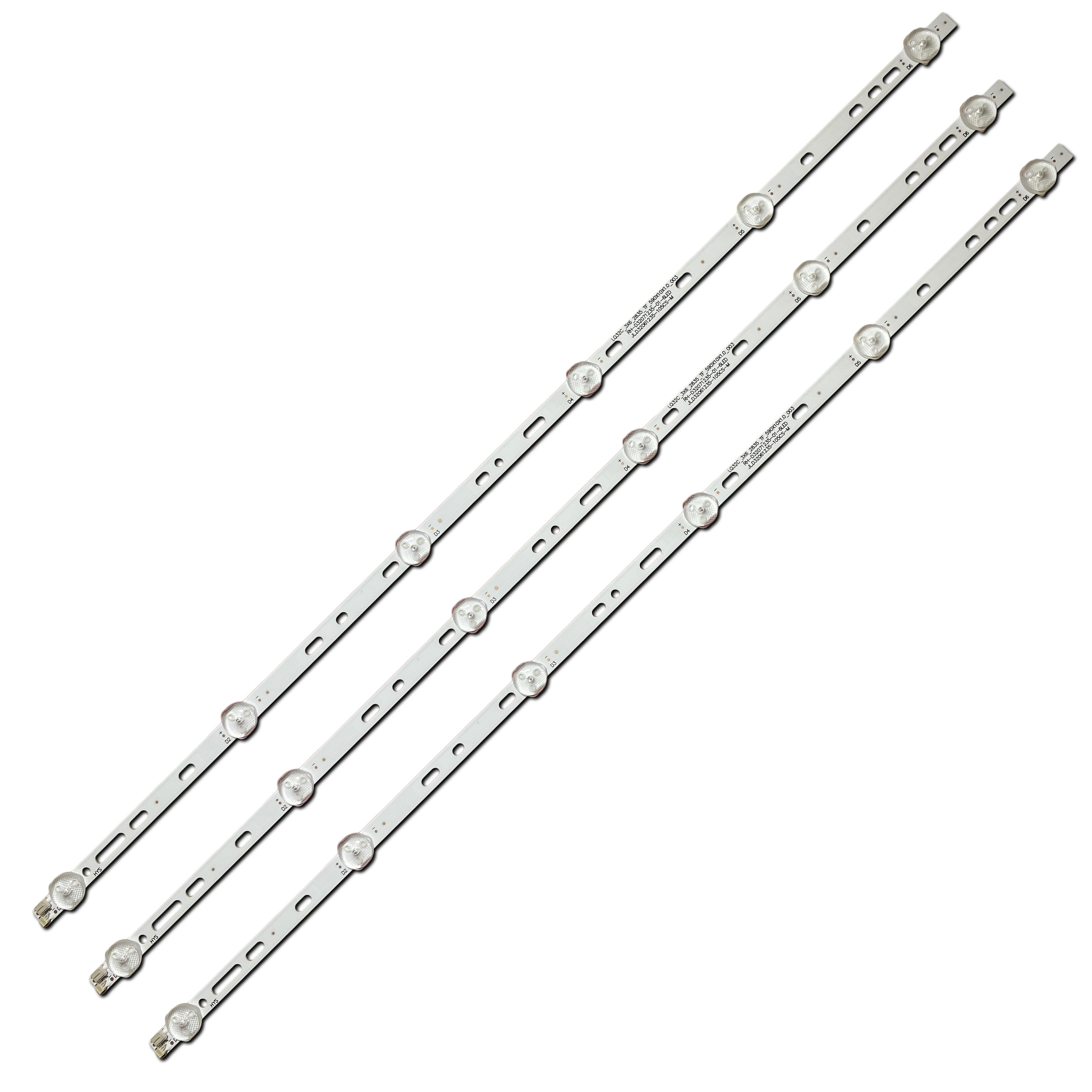 Комплект LED підсвітки для TV JL.D32061235-105CS-M LQ32C-3X6-2835-TF-590X10X1.0-003 RH-D32071235-01-6LED 32" 3 шт. (ART-14069)