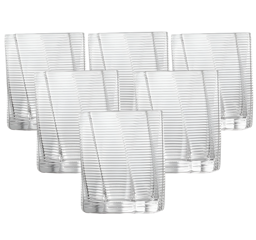 Набір склянок 3-D print 6 шт. по 300 мл Прозорий