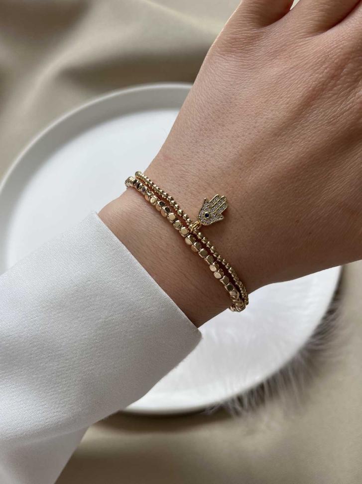 Браслеты парные из гематита (4763)