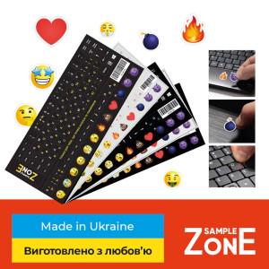 Наклейка на клавиатуру SampleZone SZ-BK-YS Бело-желтый (25878729) - фото 2