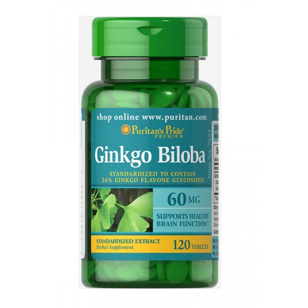 Натуральная добавка Ginkgo Biloba Standardized Extract 60 mg 120 tab (100-26-5170096-20)