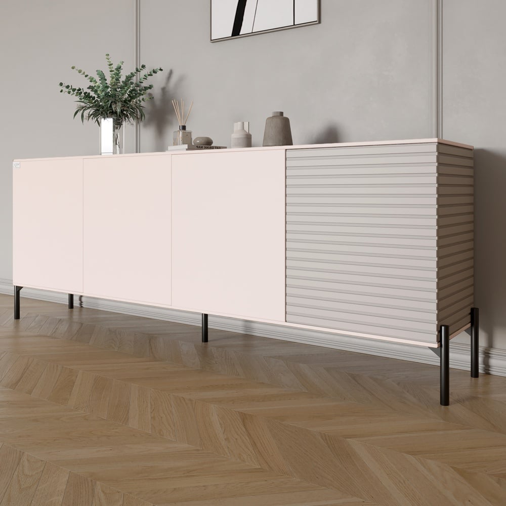 Комод Lion Грей 204x38x76,5 см Розовый/Кашемир (LION-042623)