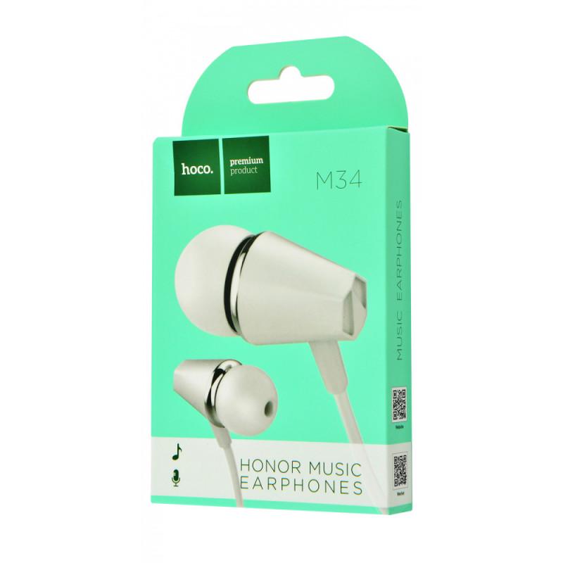 Наушники стерео Hoco M34 Honor Music с микрофоном Белый (00000031030_1) Наушники стерео Hoco M34 Honor Music с микрофоном Белый (00000031030_1)