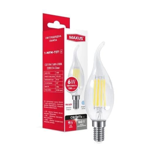 Лампа світлодіодна Clear C37 FM-T 6W 4100K 220V E14 (1-MFM-737)