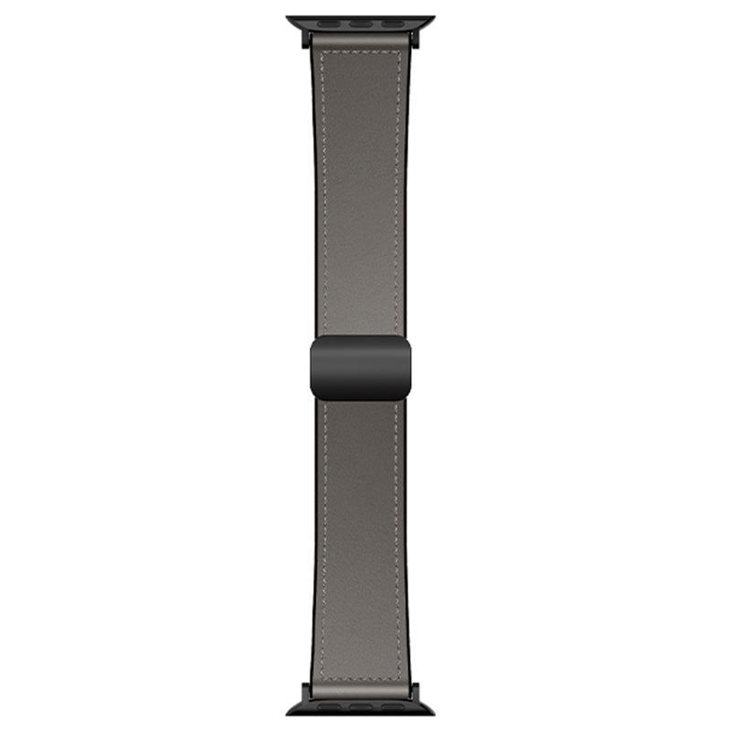 Ремешок Hoco WA34 Basic magnetic buckle silicone leather strap для Apple watch 38/40/41/42 мм Dark Gray