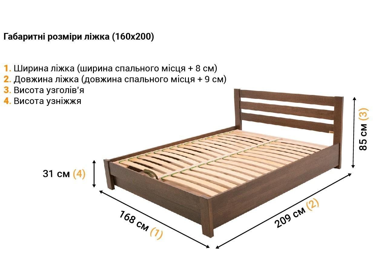 Кровать Munger Джолента с подъемным механизмом и бук ламелями 4,5 см 180х200 см Белый (11404492) - фото 7