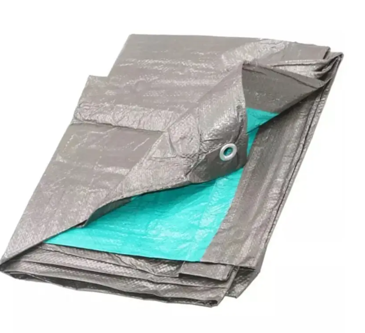 Тент поліпропіленовий водостійкий у/ф 100 г/кв.м 10х12 м Срібно-зелений - фото 2 Тент поліпропіленовий водостійкий у/ф 100 г/кв.м 10х12 м Срібно-зелений - фото 2