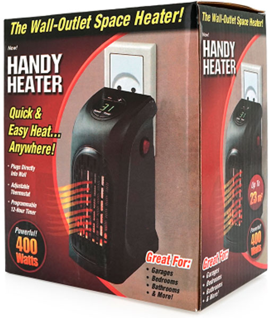 Тепловентилятор HANDY HEATER ART-5846 с терморегулятором и таймеромпульт 400 W - фото 4