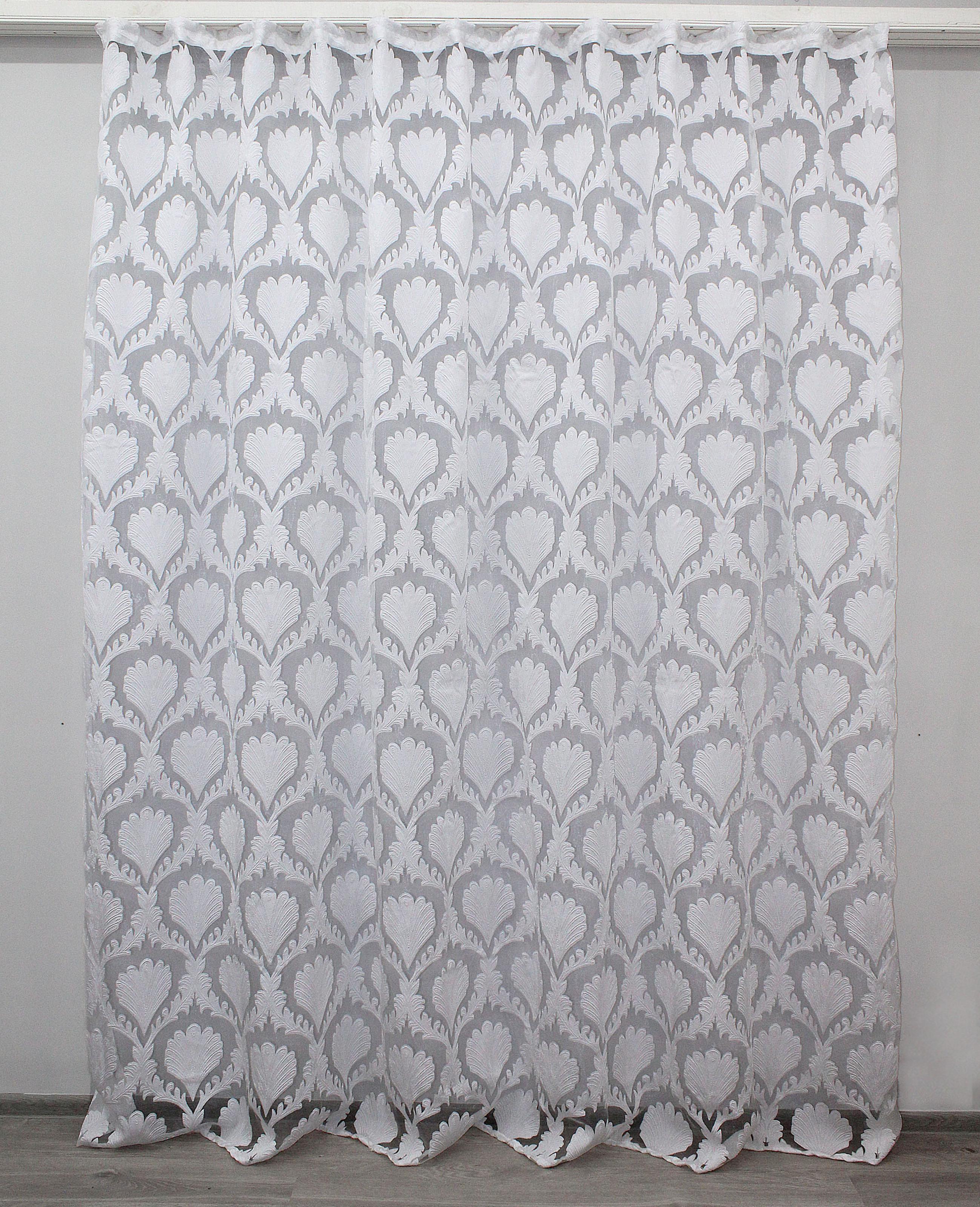 Тюль VR-Textil 1188т Жатка на основі органзи 300х270 см Белый (40-945)