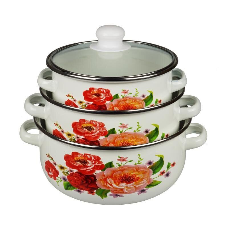 Набір каструль Wellamart емаль 3 шт. (5582) Набір каструль Wellamart емаль 3 шт. (5582)