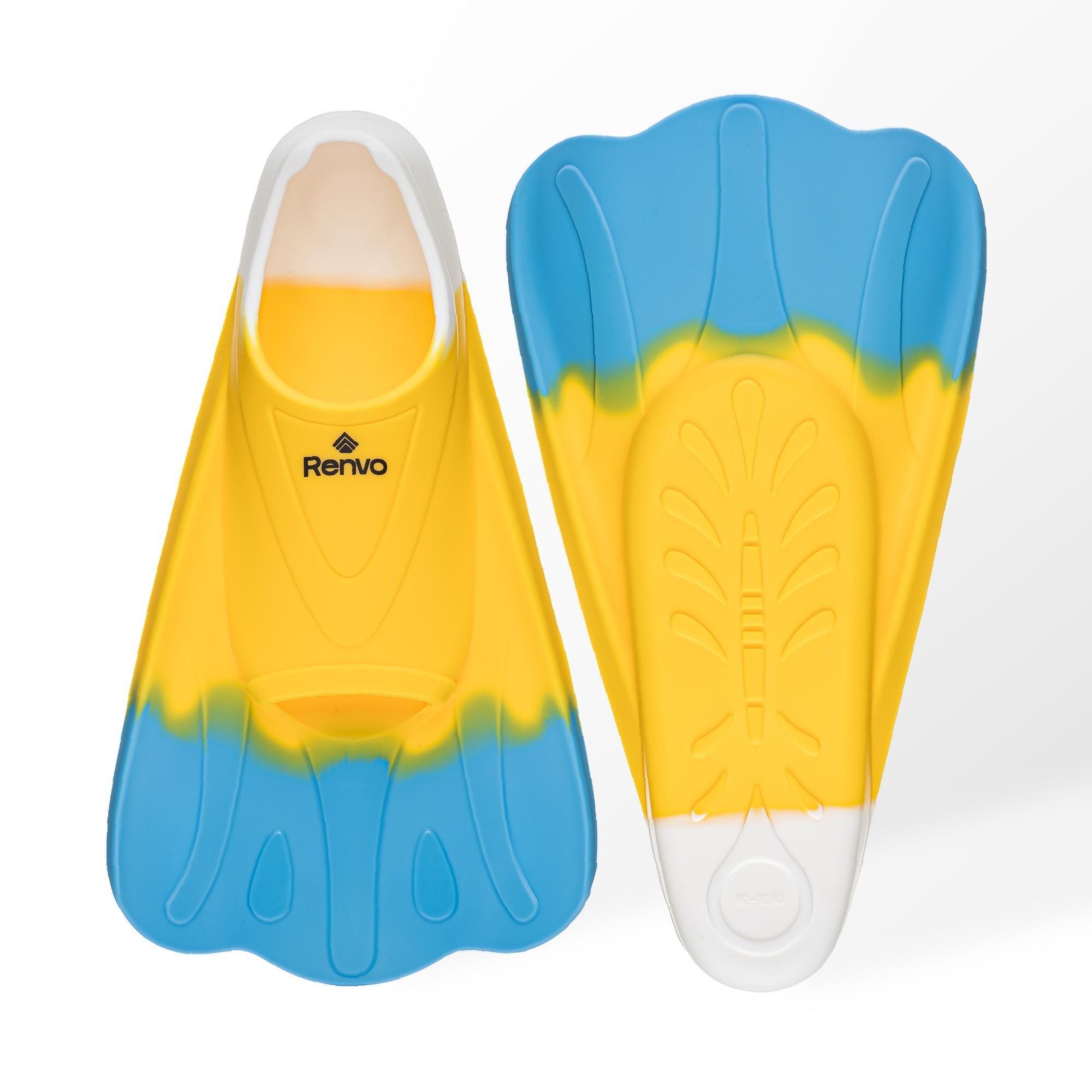 Ласты короткие для тренировки в бассейне Renvo Criz с закрытой пяткой р. 30-32 Желтый/Голубой (SF120-84 30-32) Ласты короткие для тренировки в бассейне Renvo Criz с закрытой пяткой р. 30-32 Желтый/Голубой (SF120-84 30-32)
