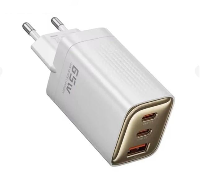 Сетевое зарядное устройство Toocki 65W GAN 2xType-C + USB-A
