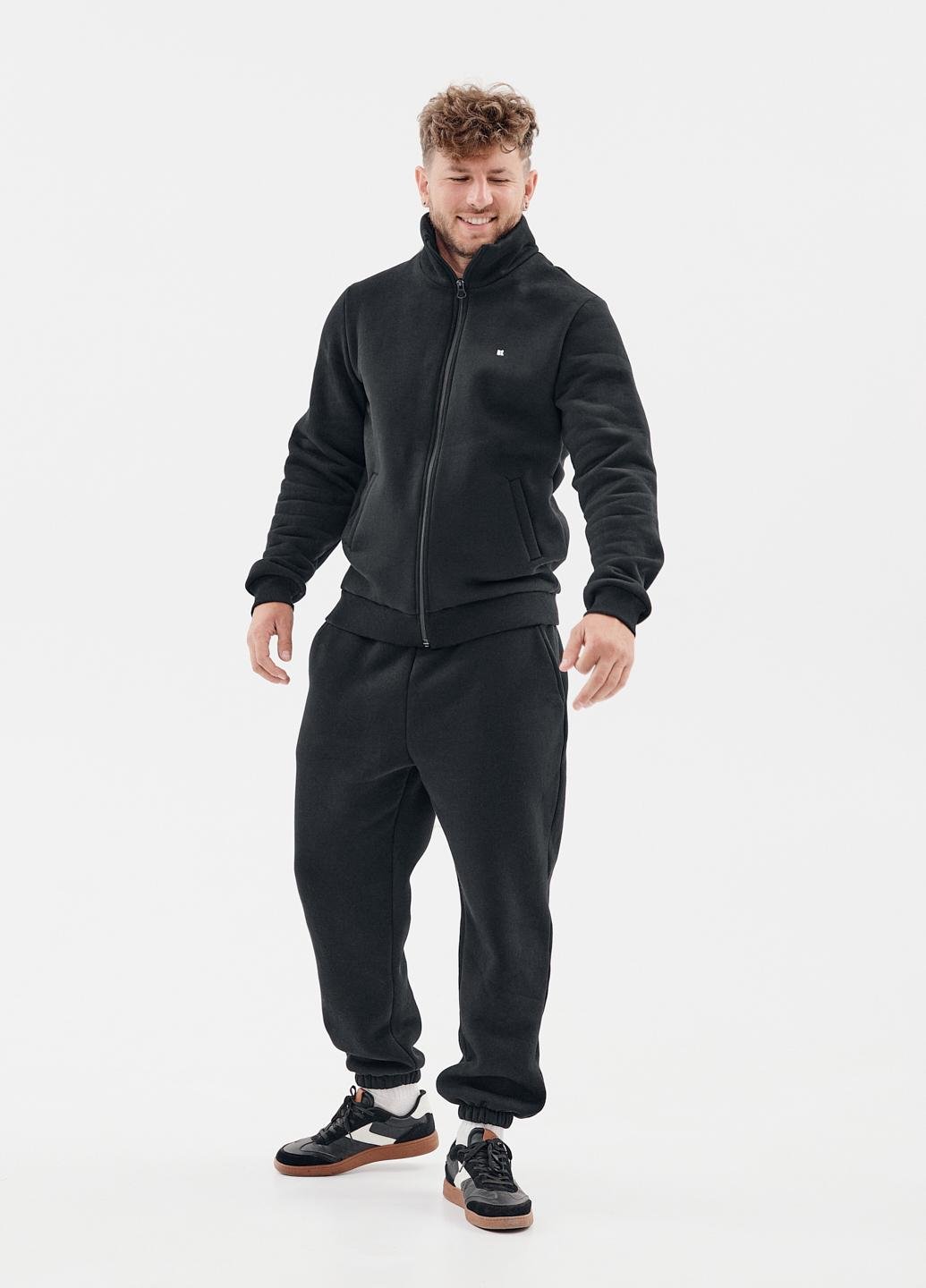 Спортивный костюм мужской Kindamor Arctic флисовый на змейке L Черный (1870922337)