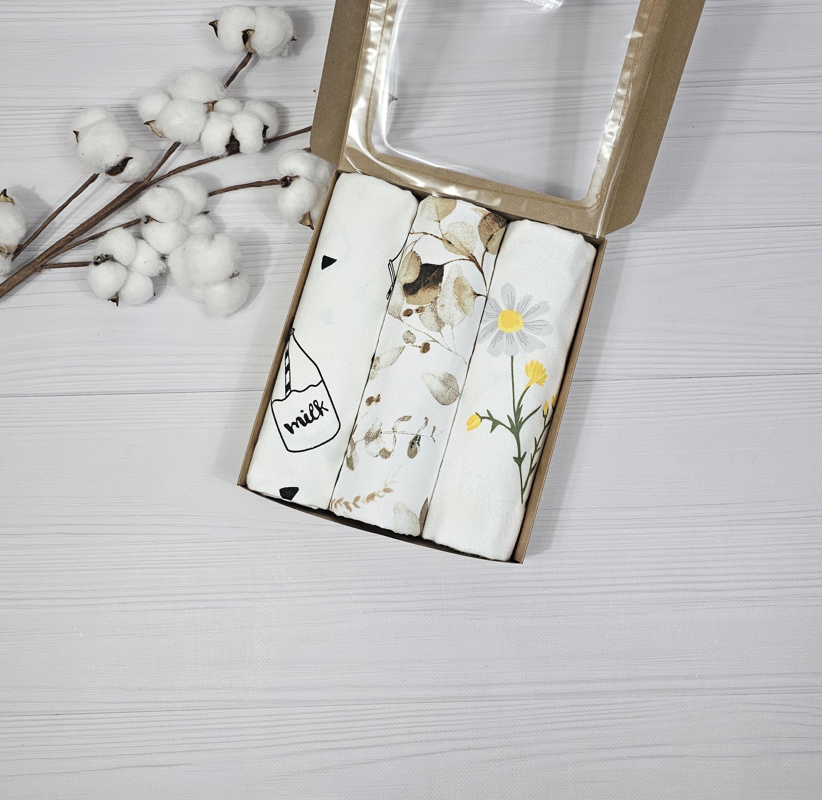 Набор пеленок детских a.l.babybox Шепот листьев 50х80/100х80 см 3 шт. (30464651)