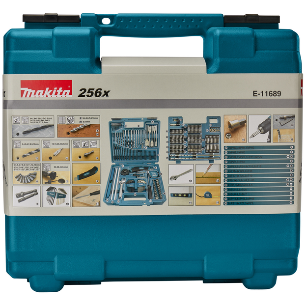 Набір біт і свердел Makita E-11689 256 шт. Блакитний (66305885) - фото 6 Набір біт і свердел Makita E-11689 256 шт. Блакитний (66305885) - фото 6