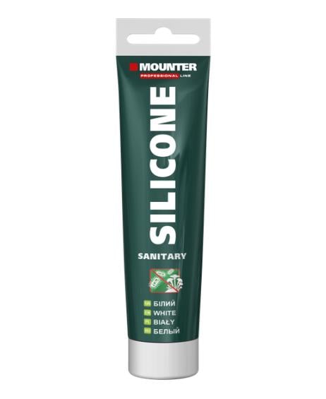 Герметик силіконовий Mounter санітарний 50 мл Білий (28049061) Герметик силіконовий Mounter санітарний 50 мл Білий (28049061)