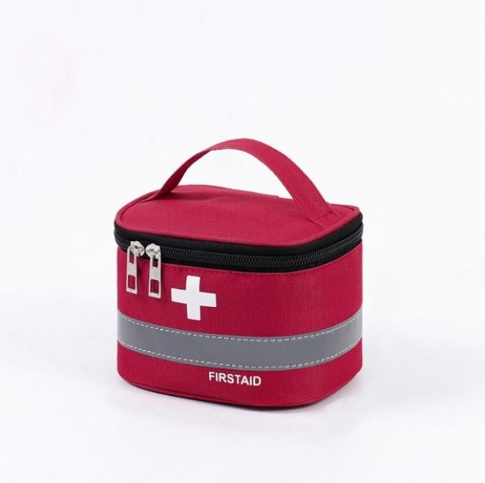 Аптечка-сумка FirstAid для хранения медикаментов 14х10х10 см Красный (ОДЛ-48-11)
