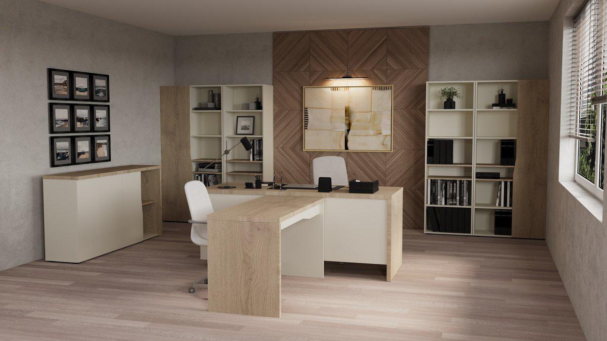 Стол письменный Intarsio CONNECT 3 R SK 157х78 см Дуб кремона котта/Стоун бейж (CONNECT3_R_SK) - фото 2 Стол письменный Intarsio CONNECT 3 R SK 157х78 см Дуб кремона котта/Стоун бейж (CONNECT3_R_SK) - фото 2