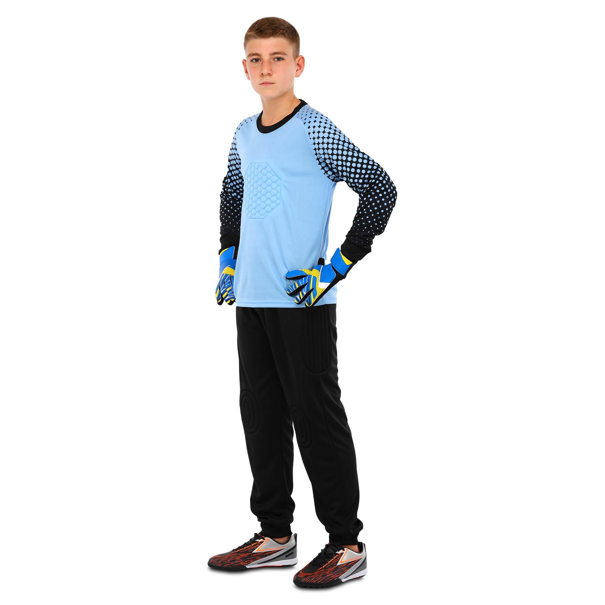 Форма футбольного вратаря SP-Sport S7203 р. 28 рост 145-155 см 11-12 лет Голубой/Черный (6936116106153)
