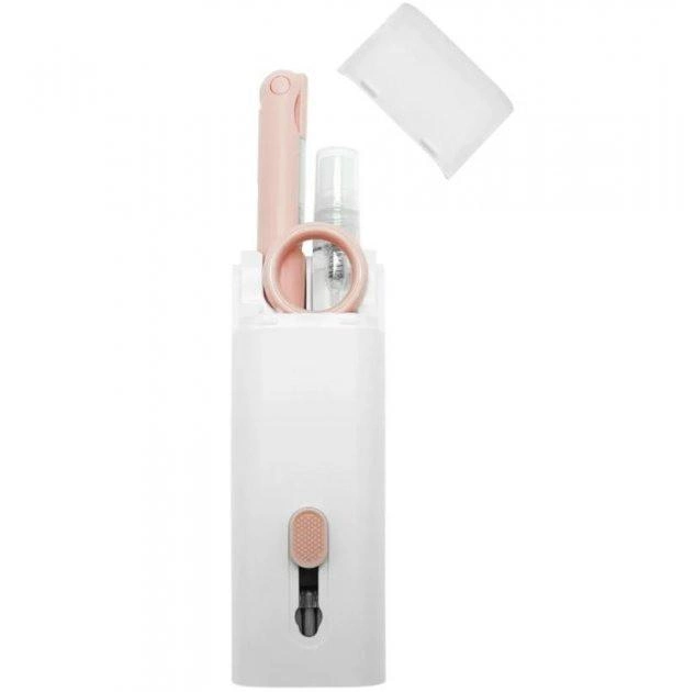 Набор инструментов для чистки клавиатуры/наушников 7в1 Розовый (370432)