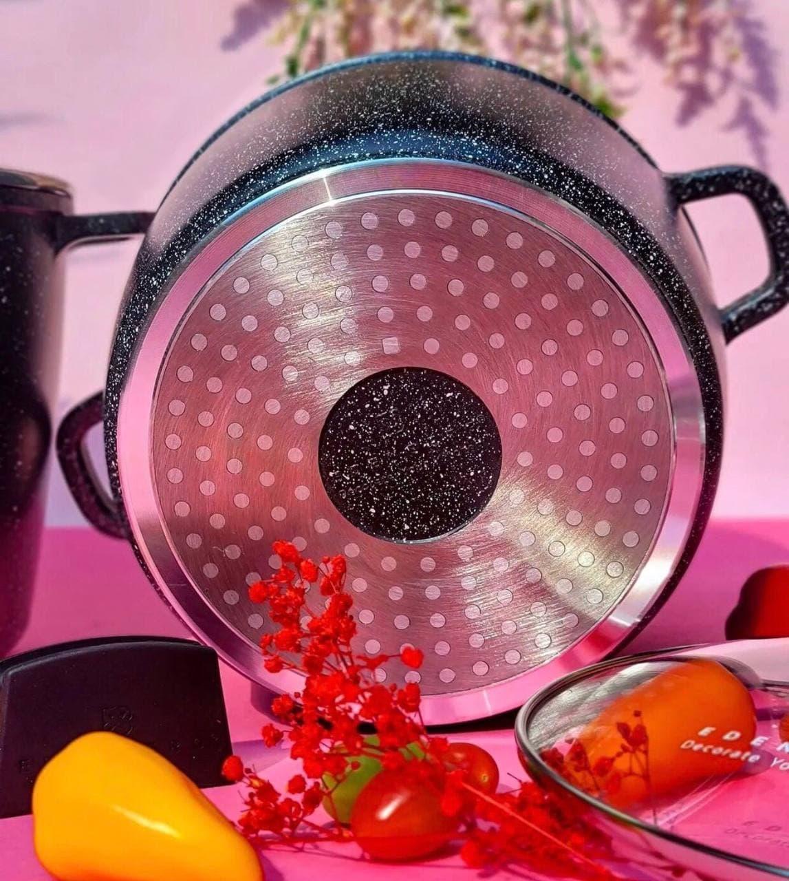 Набор кастрюль Edenberg с мраморным антипригарным покрытием 2шт. (ЕВ-8133) - фото 9 Набор кастрюль Edenberg с мраморным антипригарным покрытием 2шт. (ЕВ-8133) - фото 9