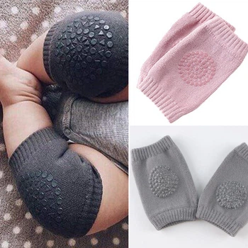 Набор детских наколенников для ползания малышей Children Knee с протектором для мальчика и девочки 3 шт. Розовый/Серый