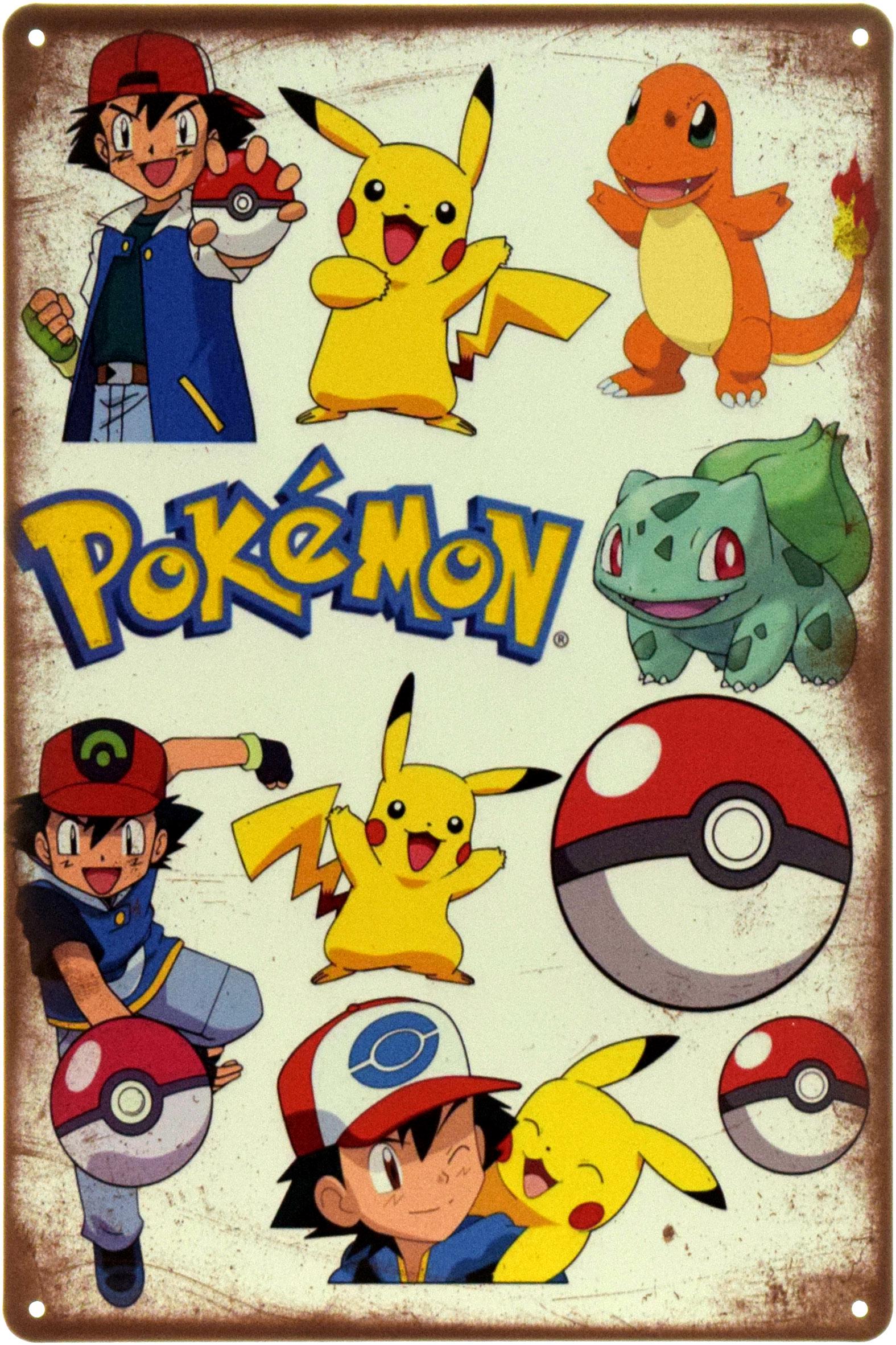 Табличка металлическая "Pokemon" 20x30 см (ms-104372)