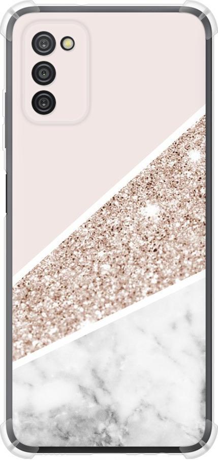 Чехол на Samsung Galaxy A03s A037F Пастельный мрамор (4342sp-2381-42517)