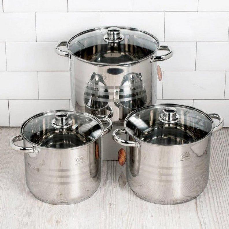 Набір каструль з кришками German Family GF-2038 нержавіюча сталь 6 пр. (GF-2038) - фото 6 Набір каструль з кришками German Family GF-2038 нержавіюча сталь 6 пр. (GF-2038) - фото 6